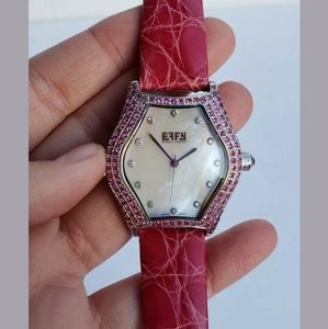 Effy Broadway Diamond & Pink Sapphire MOP Watch